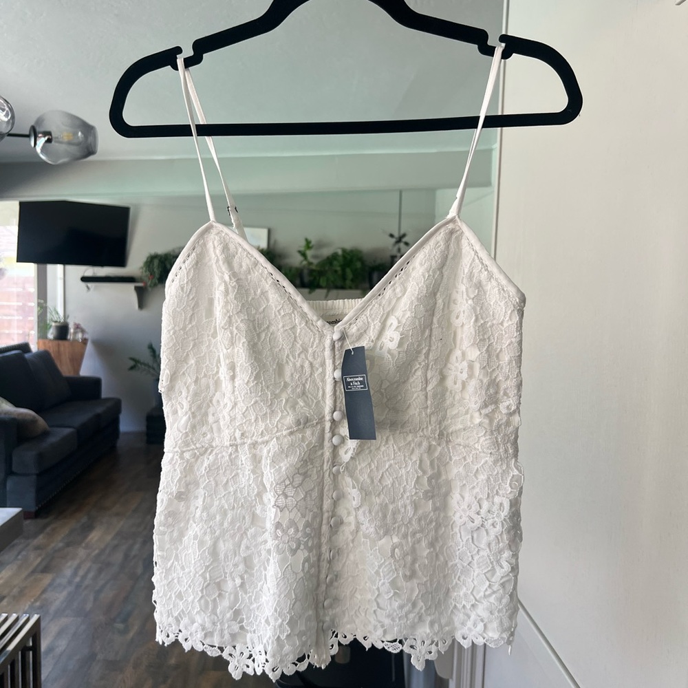 Abercrombie & Fitch white cami. Never worn.